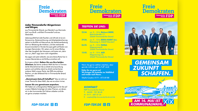 Flyer Kommunalwahl FDP Timmendorfer Strand
