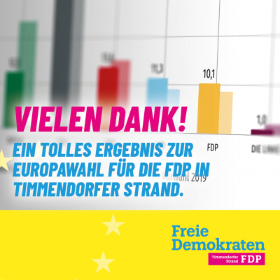 Europawahlkampf der FDP Timmendorfer Strand für ein starkes und freies Europa.